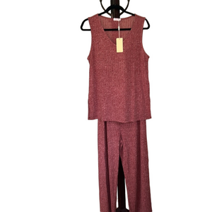Knit Loungewear Knit Tank Size Large Like New NWOT reddish pink Amazon